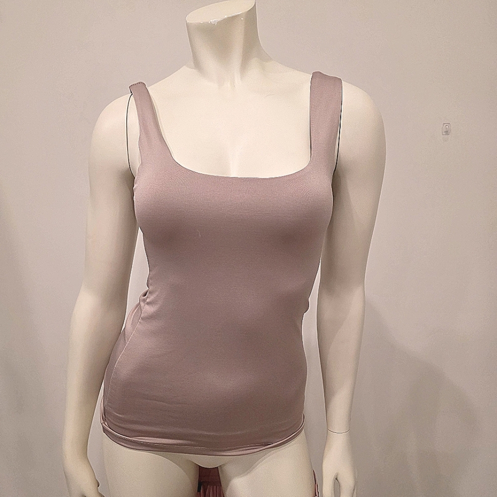 Dynamite Dusty Pink Lavender Fitted Tank Top XS